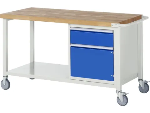 Werkbank Hxbxd 880x1500x700mm Beukenhouten Werkblad 1lade Kast