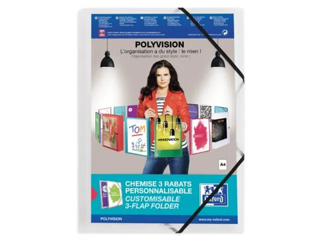 Elastomap Elba A4 Polyvision Incl Insteektas Transparant polypropyleen