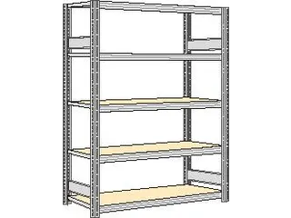 magazijnstelling,grondveld,HxBxD 2000x1751x426mm,vakl. 250kg - 1
