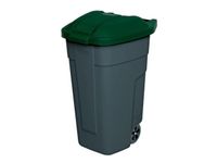 Afvalbak 100 Liter HxBxD 850x510x550mm Pp Romp Antraciet Deksel Groen