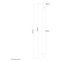 Neomounts NS-EP100BLACK Verlengbuis TV-beugel plafond - h 107,5 cm - m - 6