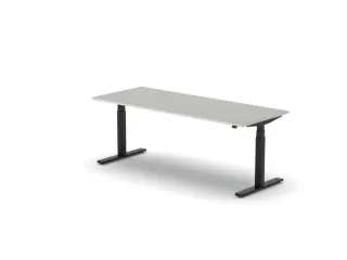 Elektrisch ihv bureau,HxBxD 650-1310x2000x800mm,blad lichtgrijs - 1