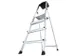 trapladder,eenzijdig,4treden,bordes m. antislip elementen,balk L 1,6m