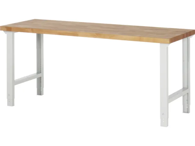 werkbank,HxBxD 790-1140x2000x700mm,beukblad,geolied,draagverm. 750kg