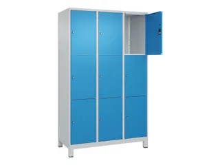 lockerkast,HxBxD 1950x1200x500mm,3x3vakken,vak B 400mm,cil.-slot - 1