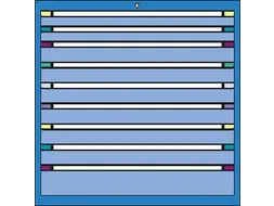 ladekast,HxBxD 1000x1205x695mm,9lade(n),RAL7035,front RAL7035