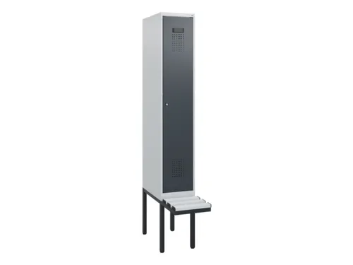 locker met bank,HxBxD 1950x300x815mm,1vak,vak B 300mm,cilinderslot