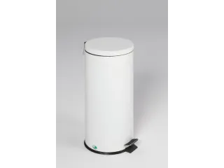 pedaalemmer,30l,HxØ 640x290mm,binnenbak kunststof,romp staal wit - 1