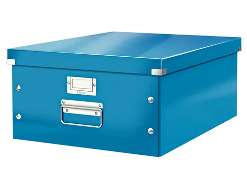 Opbergbox WOW Click & Store 369x200x482mm blauw 85% gerecycled karton
