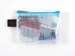 Trousse Foldersys PVC transparent A7 avec fermeture éclair turquoise