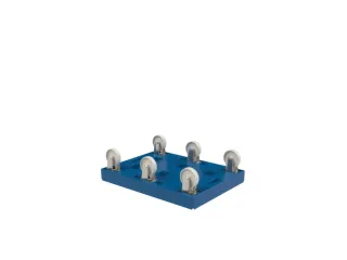 dolly,draagverm. 500kg,laadvl. LxB 814x612mm,platform doorbroken - 2