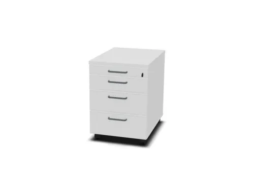 mobiel ladeblok,HxBxD 600x430x600mm,3lade(n),m. beugelgreep,Bl-wit