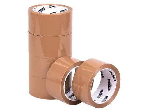Verpakkingstape Quantore 50mmx60m PP bruin 6 Rol