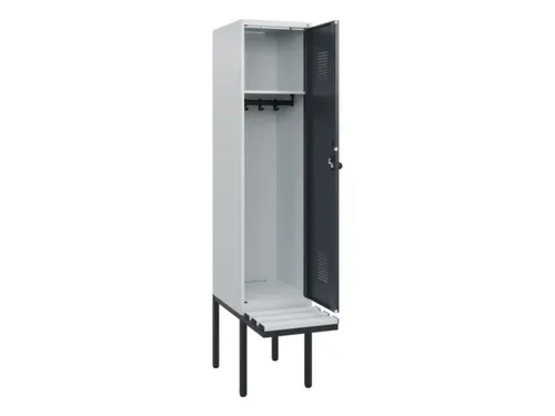locker met bank,HxBxD 1950x400x815mm,1vak,vak B 400mm,draaigrendel