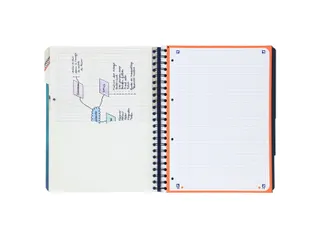 Projectboek Oxford School A4+ lijn 4-gaats 240 pagina's 80gr aqua - 10