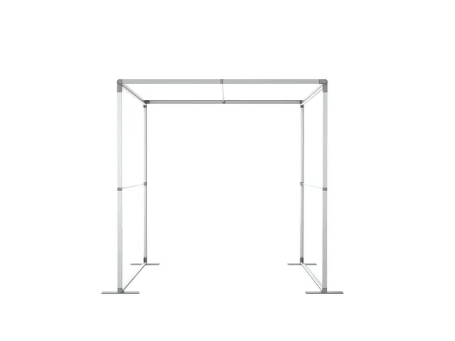FlexFrame Modulair systeem Dak 100x200cm Zilver frame