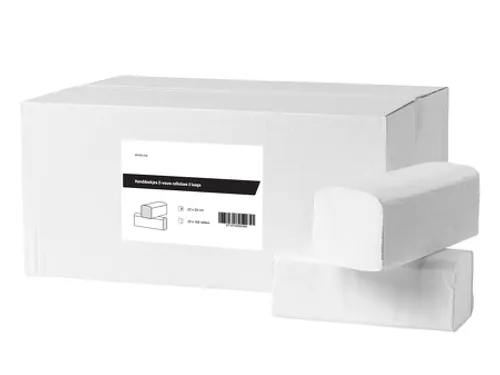 Handdoekjes Z-vouw cellulose 2-laags wit 21x24 cm