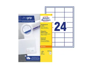 Etiket Avery Zweckform 3475-200 70x36mm wit 4800stuks - 1
