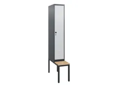 Armoire vestiaire avec banc HxlxP 1950x300x815mm 1compart.