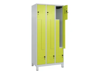 Z-garderobekast,HxBxD 1950x900x500mm,vak B 150/300mm,draaigrendel - 2