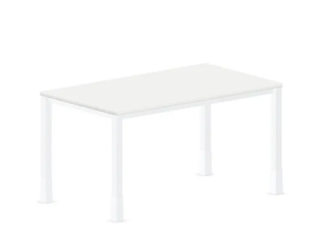 In hoogte verstelbaar bureau,HxBxD 720-840x1400x800mm,Bl-wit