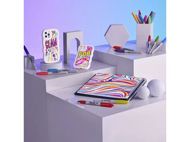 Feutre Sharpie Glampop Fin assorti blister 24 pièces