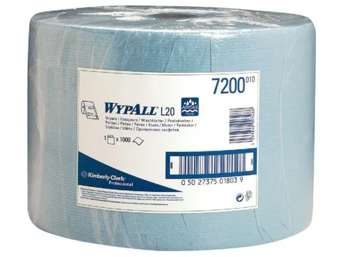 WYPALL 7200 Poetsdoeken grote rollen L20 1-laags blauw