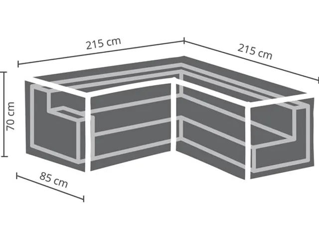 Buitenhoes Voor L-Vormige Loungeset - 215X215X70CM