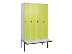locker voor scheiding van kleding,HxBxD 2120x1200x815mm,4vak
