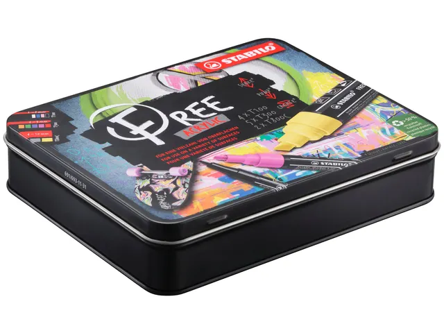 Acrylmarker STABILO Free Acrylic Starter Kit assorti 11 stuks