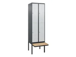 Dubbeldekse dekenkist,HxBxD 2120x600x815mm,2x2vak.,vak B 300mm