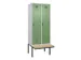 locker met bank,voor scheiding van kleding,HxBxD 2120x800x815mm,2vak