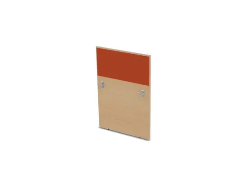 baliepaneel,v. bureau,aanbouw rechts,B 800mm,NE-esdoorn,BN3012-oranje