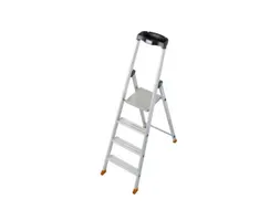 trapladder,eenzijdig,4treden,bordes met profiel,Stand H 0,85m