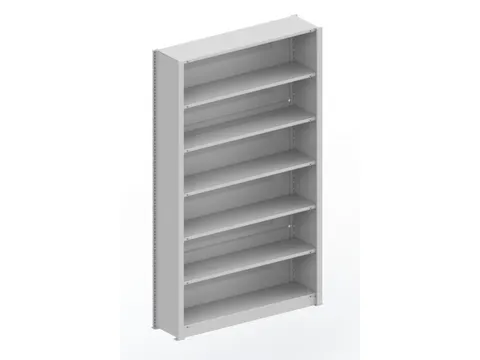 kantoorstelling grondveld HxBxD 2200x1306x335mm 6 OH Stalen Ral7035