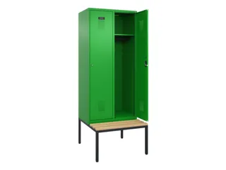 locker met bank,HxBxD 2120x800x815mm,2vak,vak B 400mm,cilinderslot - 1