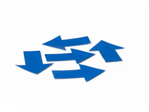 Magneetvel Symbool Pijl Blauw 40x60 mm