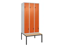 Z-garderobekast,HxBxD 2120x900x815mm,6vak,vak B 300mm,draaigrendel