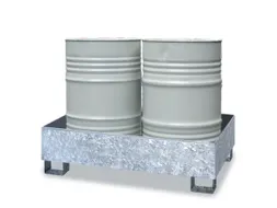 Opvangbak Staal Bxdxh 1250X820X340Mm Voor 2X200L Vaten Verzinkt
