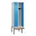 locker met bank,HxBxD 2120x600x815mm,2vak,vak B 300mm,cilinderslot