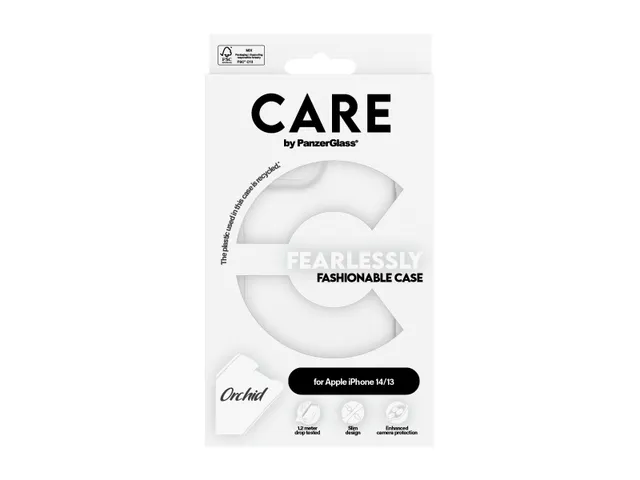 PanzerGlass CARE by Case White Orchid iPhone 13 | 14, Hoes, Appl