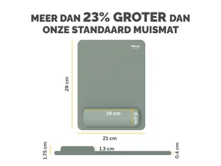 Muismat met polssteun Fellowes Breyta XL saliegroen 21x28cm - 9