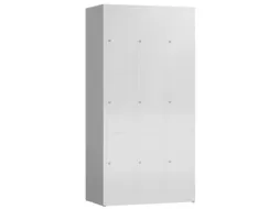 Lockerkast 1800x870x500mm 3x3 vakken cilinderslot, sokkel, RAL7035