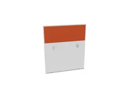 baliepaneel,v. bureau,aanbouw achter,B 1000mm,Bl-wit,BN3012-oranje