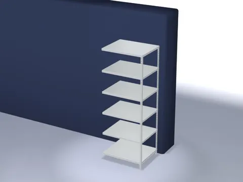 magazijnstelling,aanbouwveld,HxBxD 2500x1000x800mm,vaklast 125kg