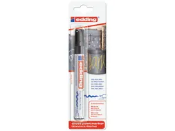 Paintmarker edding 750 op oliebasis 2-4mm zwart blister à 1 stuk