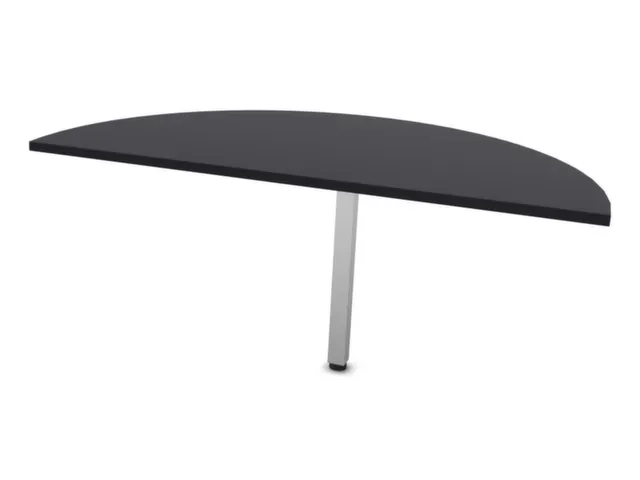 aanbouwtafel,HxBxD 740x1400x700mm,halfrond,CC-zwart