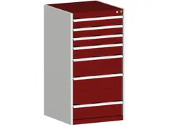 ladekast HxBxD 1200x650x650mm 7laden romp RAL7035 front RAL3004