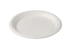 Bord Rond 1-vaks Bagasse 23cm Wit doos 500 Stuks
