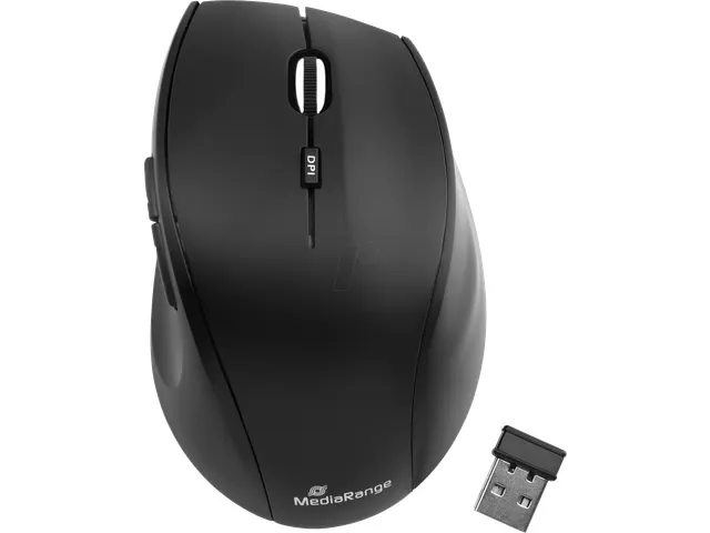 MROS208 Optische muis 5 knoppen Highline draadloos Zwart